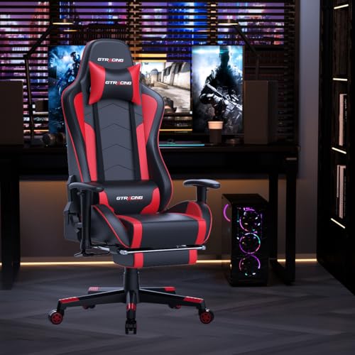 Gaming Chair with Footrest Speakers Bluetooth Ergonomic C636