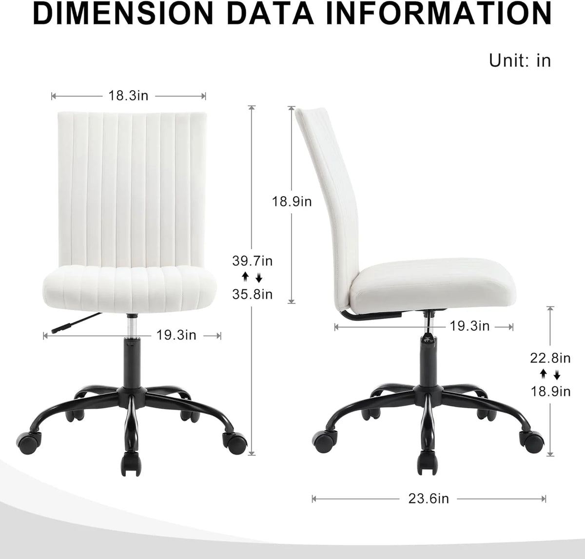 Velvet Swivel Desk Chair with Wheels A6510
