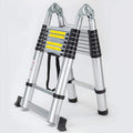 16.5FT Aluminum Telescoping Extension Ladder 330lbs Max Capacity A-Frame Folding N21776
