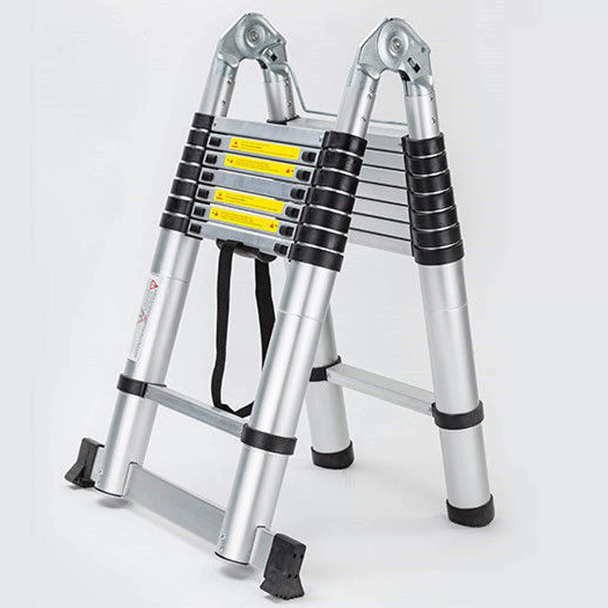 16.5FT Aluminum Telescoping Extension Ladder 330lbs Max Capacity A-Frame Folding N21776