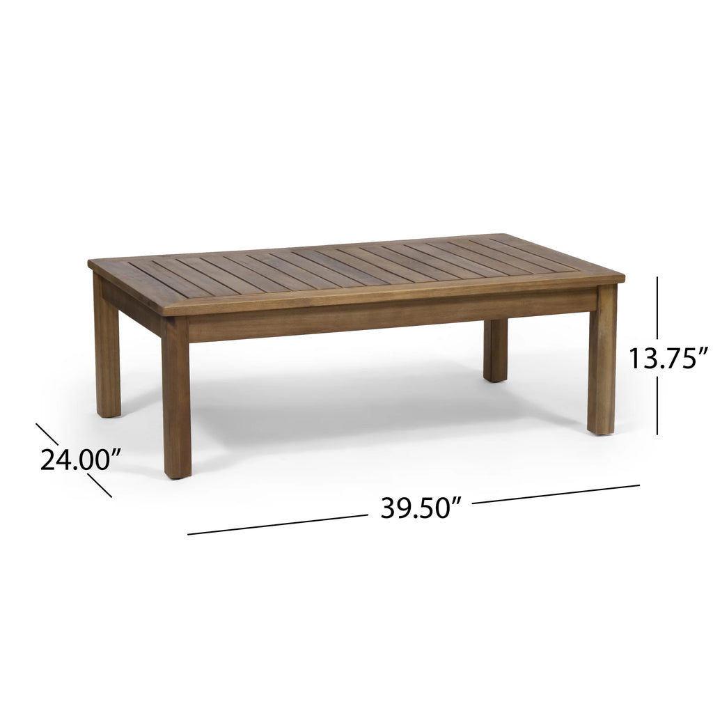 Acacia Wood and Rope 4 Seater Chat Set with Cushions N277