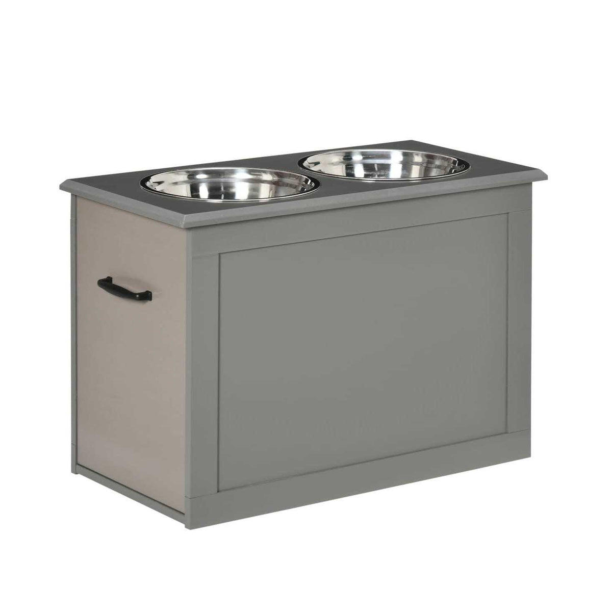 Raised Pet Feeding Station with 2 Stainless Steel Bowls N5960