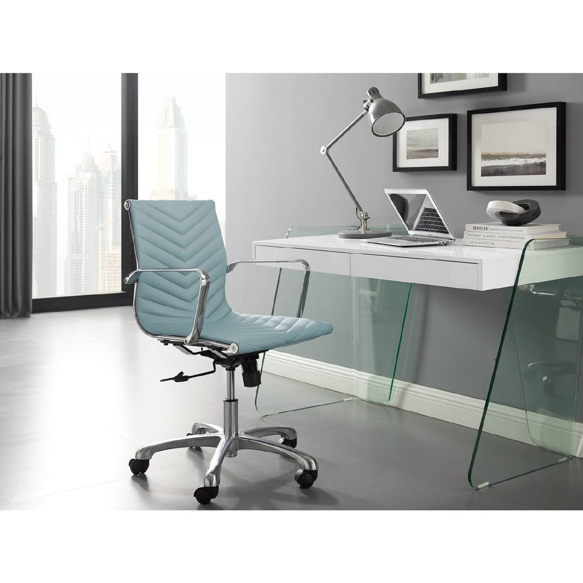 Light Blue Adjustable Office Chair I445827