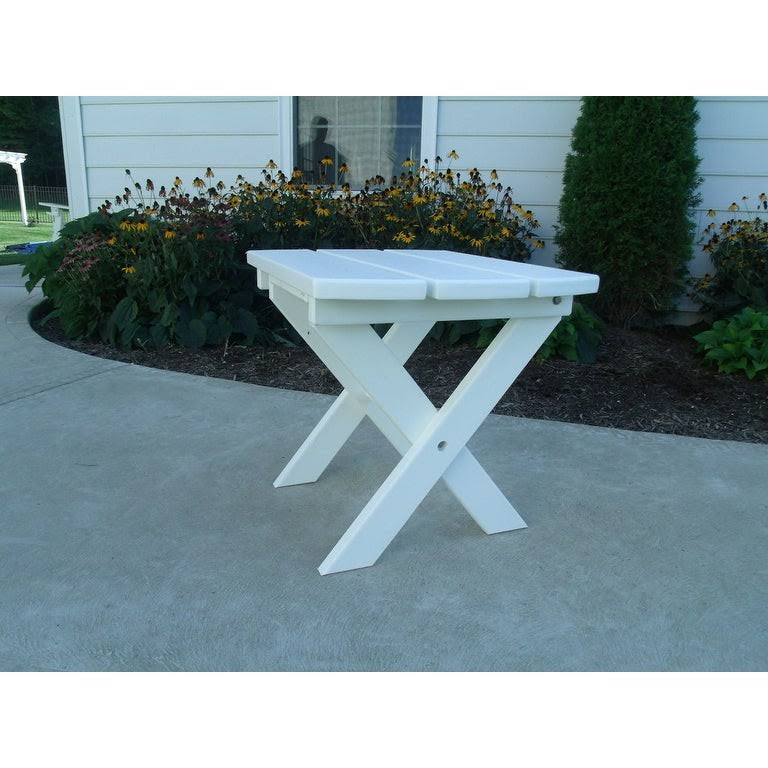 Lime Green Recycled Poly Lumber Folding End Table E2790
