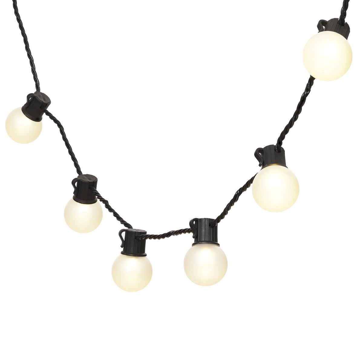 20-Count LED Frosted Globe Outdoor String Lights W266