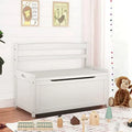 White Rubber Wood Toy Box L76686