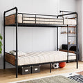 Twin Over Twin Heavy Duty Metal Bunk Bed with Ladders K235