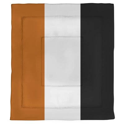Orange/White Twin XL Microfiber Reversible Comforter T199