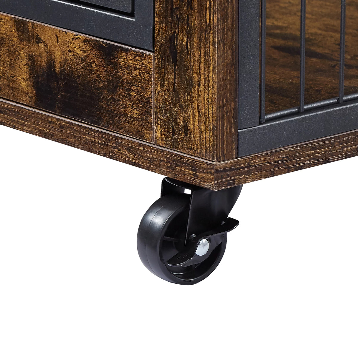 Furniture Dog Cage Crate with Double Doors on Casters U566711