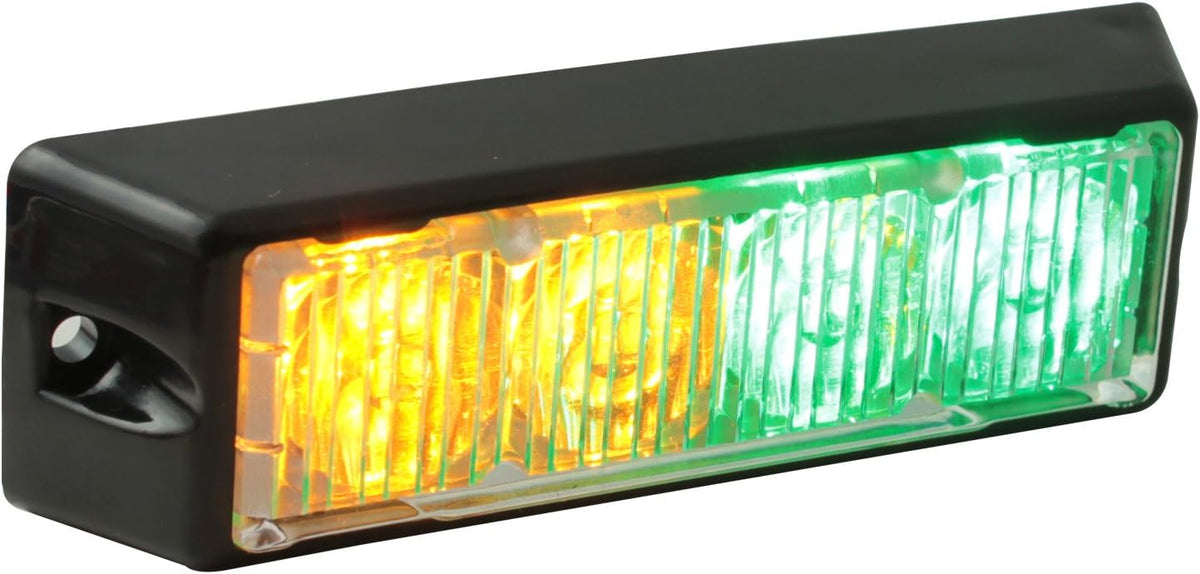 4pc 4" 4W Green White LED Flashing Strobe Light Head Emergency Warning Grille Light Q396