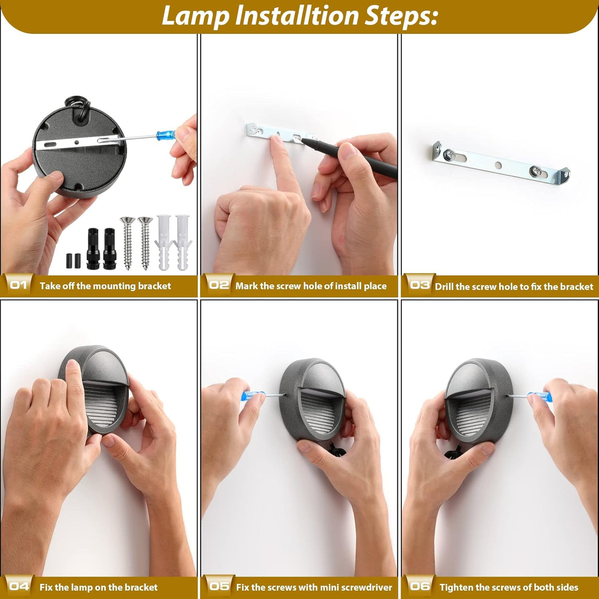 6Pack Warm White RGBW LED Deck Lights W100917