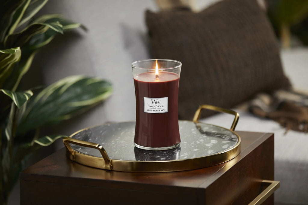 Smoked Walnut & Maple Large Hourglass Candle F90761