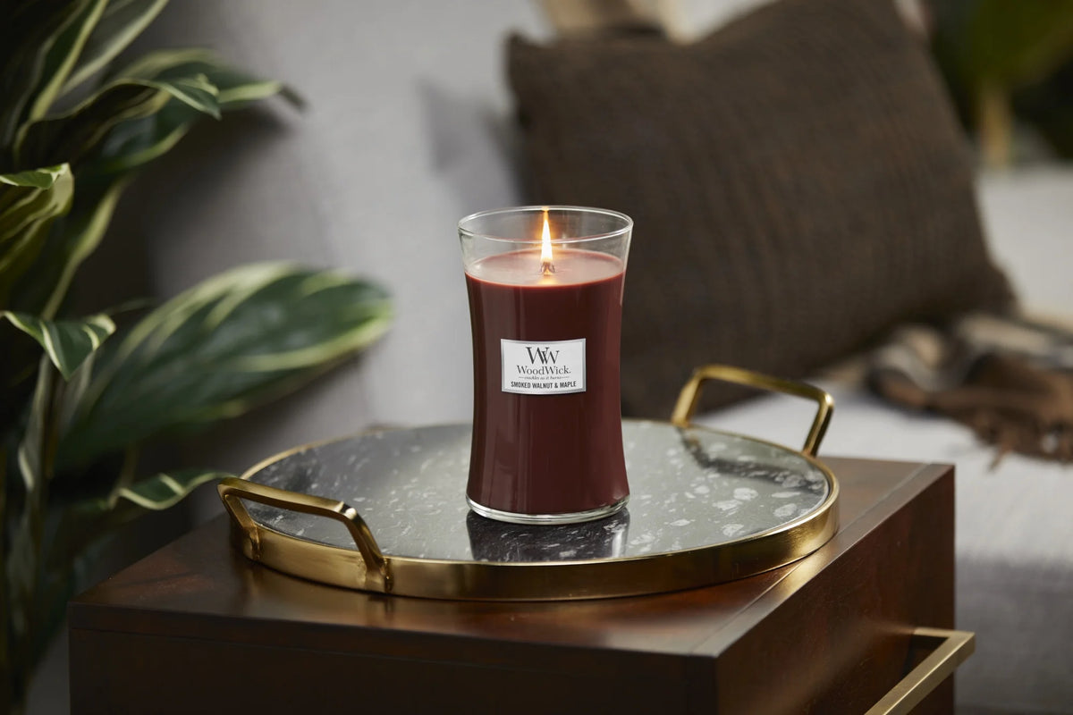 Smoked Walnut & Maple Large Hourglass Candle F90761