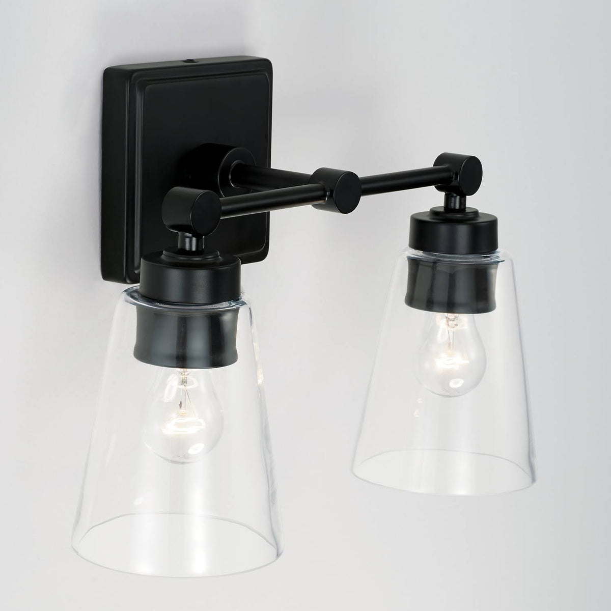 2 Light Vanity Matte Black V202735