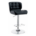Black Faux Leather Adjustable Bar Stool D29415