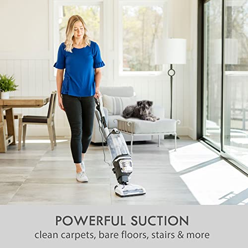 Bagless Upright Vacuum with 4 Height Adjustment, Blue U522335