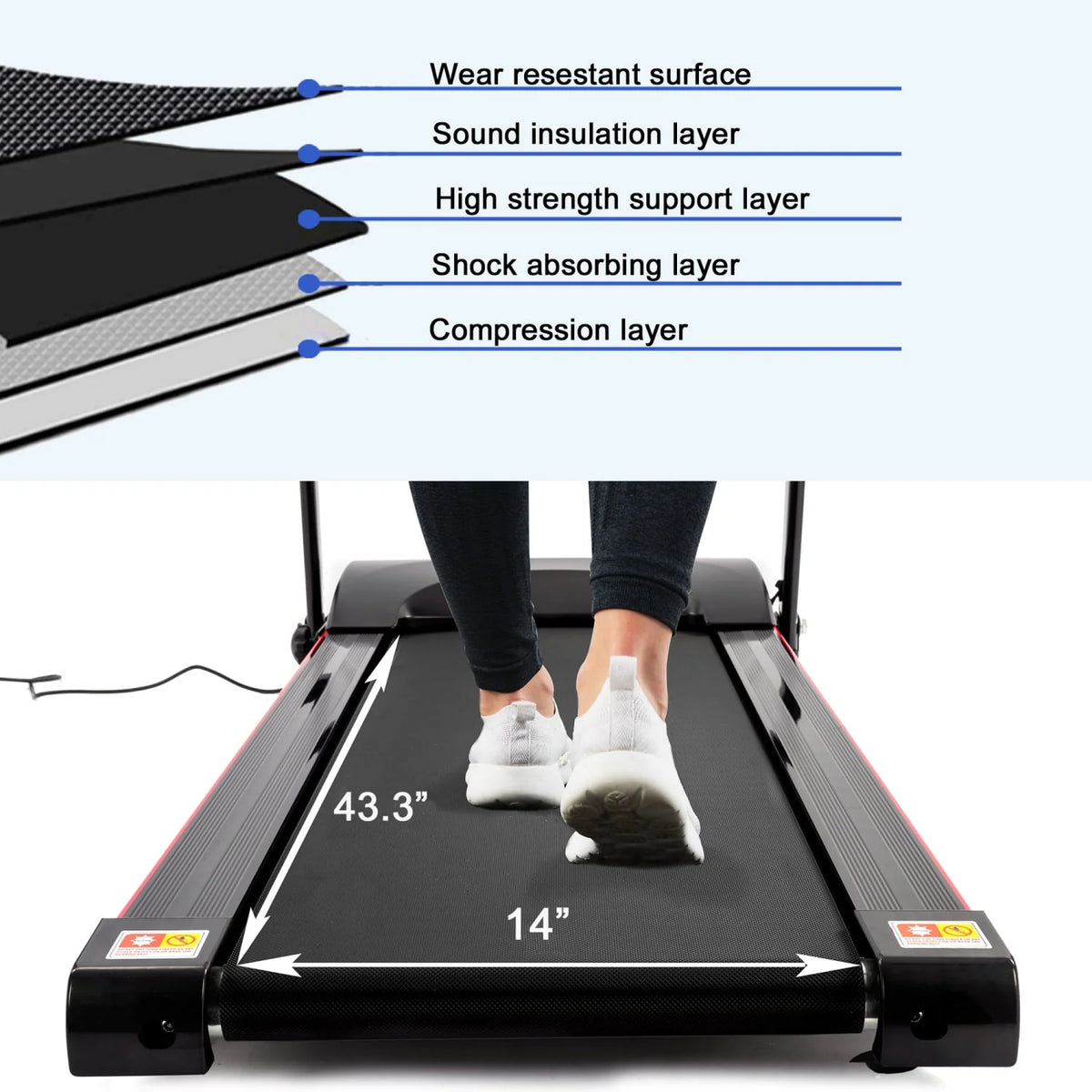 2.5 HP Foldable Treadmill with Incline C905813