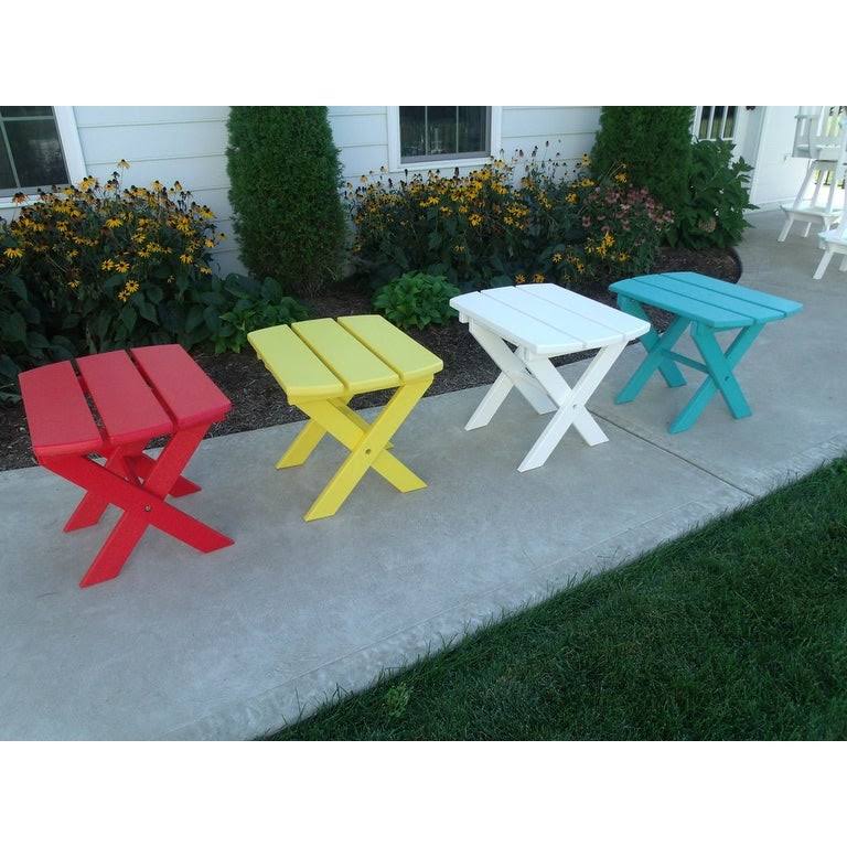 Lime Green Recycled Poly Lumber Folding End Table E2790