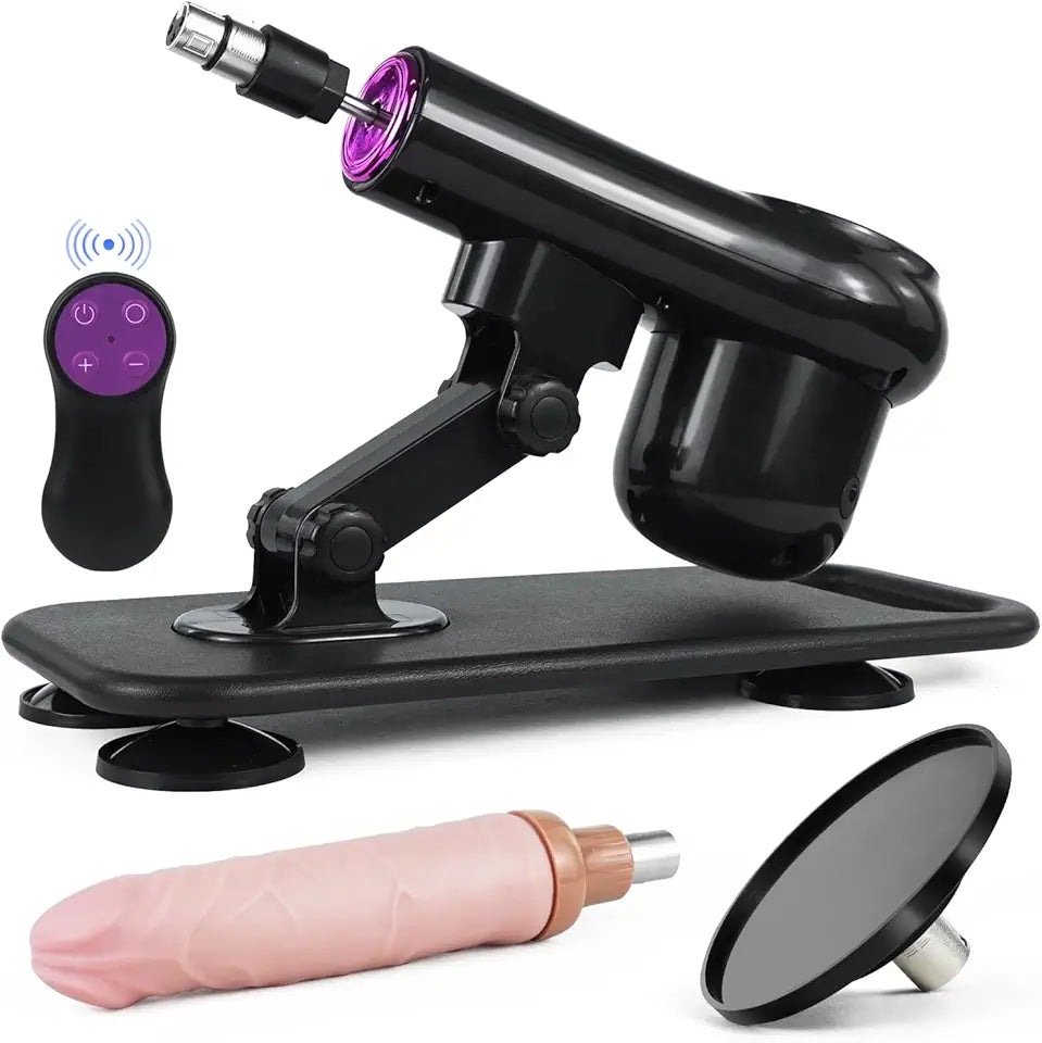 Automatic Thrusting Sex Machine with Dildo and Suction Cup Attachments Y4233
