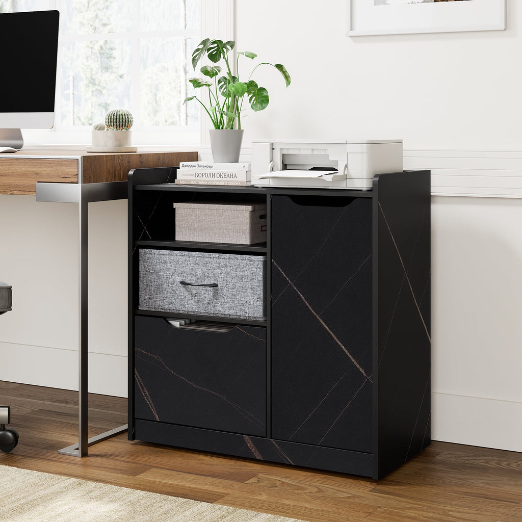 Wood Mobile Printer Stand with Drawer Q72273
